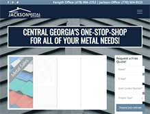 Tablet Screenshot of jacksonmetalroof.com